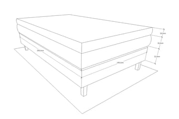 Charleston 140 Kontinentalsäng - Ljusgrå - Products - Möbler - Säng - Kontinentalsäng