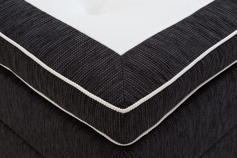 Charleston Kontinentalsäng 140x200 Fast Polyeterskum - Svart - Products - Möbler - Säng - Kontinentalsäng