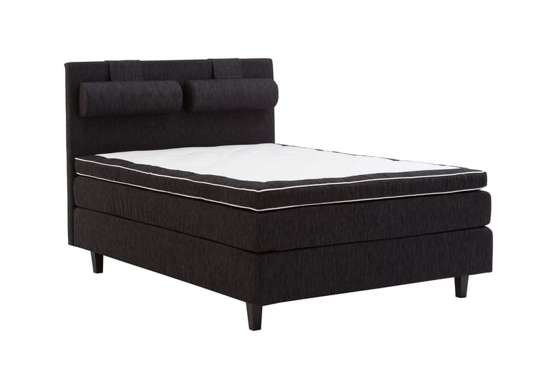 Charleston Kontinentalsäng 140x200 Fast Polyeterskum, Svart