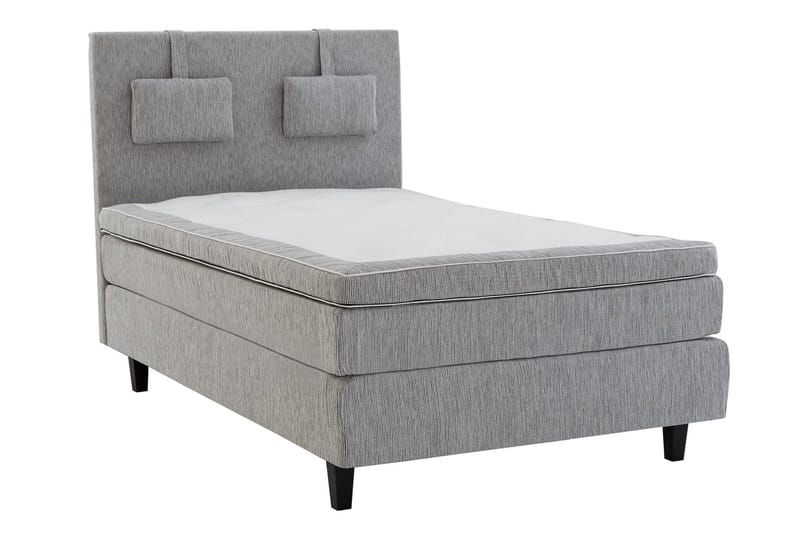 Charleston Kontinentalsäng 140x200 Fast Polyeterskum, Ljusgrå