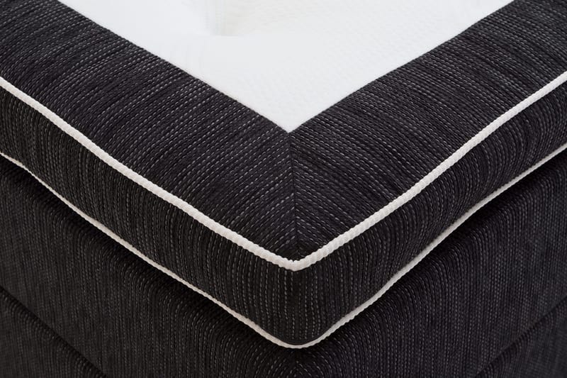 Charleston Kontinentalsäng 140x200 Fast Polyeterskum - Svart - Products - Möbler - Säng - Kontinentalsäng