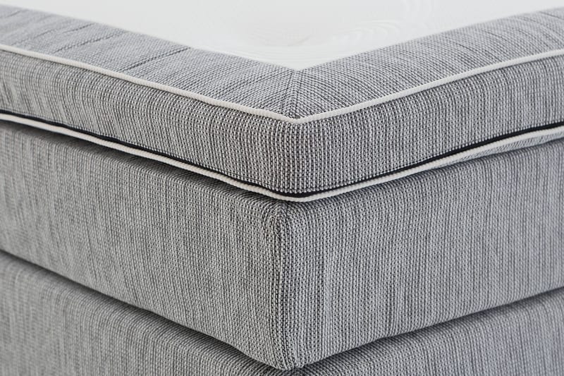 Charleston Kontinentalsäng 180x200 Fast Polyeterskum - Ljusgrå - Products - Möbler - Säng - Kontinentalsäng