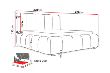 Cleaton Sängram 160x200 cm med Förvaring HVILA Resårmadrass och Bäddmadrass i Memoryskum med Tvättbar klädsel - Beige/Vit - Products - Möbler - Säng - Komplett sängpaket