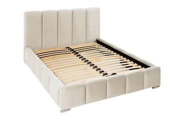 Cleaton Sängram 160x200 cm med Förvaring HVILA Pocketresårmadrass och Bäddmadrass i Latex med Tvättbar klädsel - Beige/Vit - Products - Möbler - Säng - Komplett sängpaket