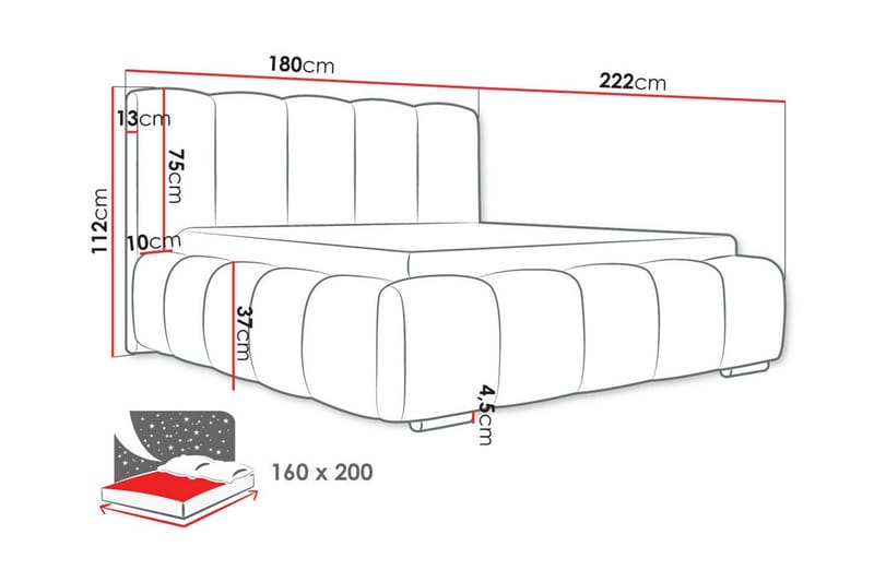 Cleaton Sängram 160x200 cm - Products - Möbler - Säng - Sängram & sängstomme