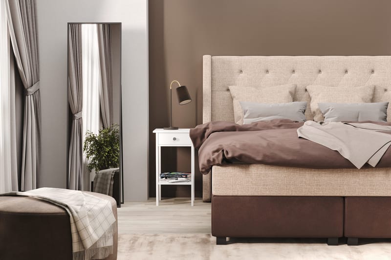Cuba Sängpaket 140x200 med Två Beiga Kuddar - (+Fler val) Beige/Brun - Products - Möbler - Säng - Kontinentalsäng