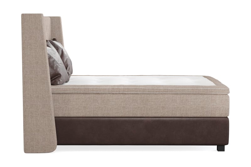 Cuba Sängpaket 140x200 med Två Bruna Kuddar - (+Fler val) Beige/Brun - Products - Möbler - Säng - Kontinentalsäng