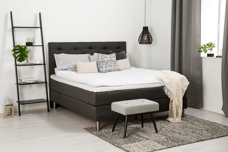 Diplomat Kontinentalsäng 160x200 - Mörkgrå - Products - Möbler - Säng - Kontinentalsäng