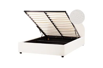 Dubbelsäng Vaucluse med förvaring Vit, 140x200 cm, Bouclé - Vit, 140x200 cm, Bouclé - Products - Möbler - Säng - Säng med förvaring