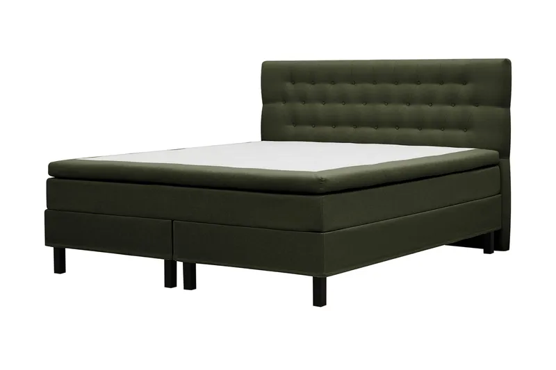 Hilton Komplett Sängpaket 160x200 cm Kontinentalsäng med diamant sänggavel - Grön - Products - Möbler - Säng - Kontinentalsäng
