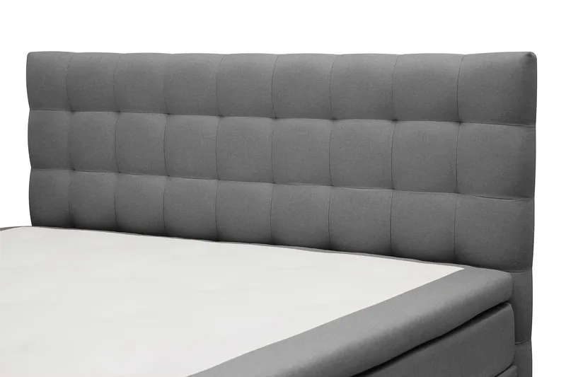 Hilton Komplett Sängpaket 160x200 cm Kontinentalsäng med rutad sänggavel - Gr å - Products - Möbler - Säng - Kontinentalsäng
