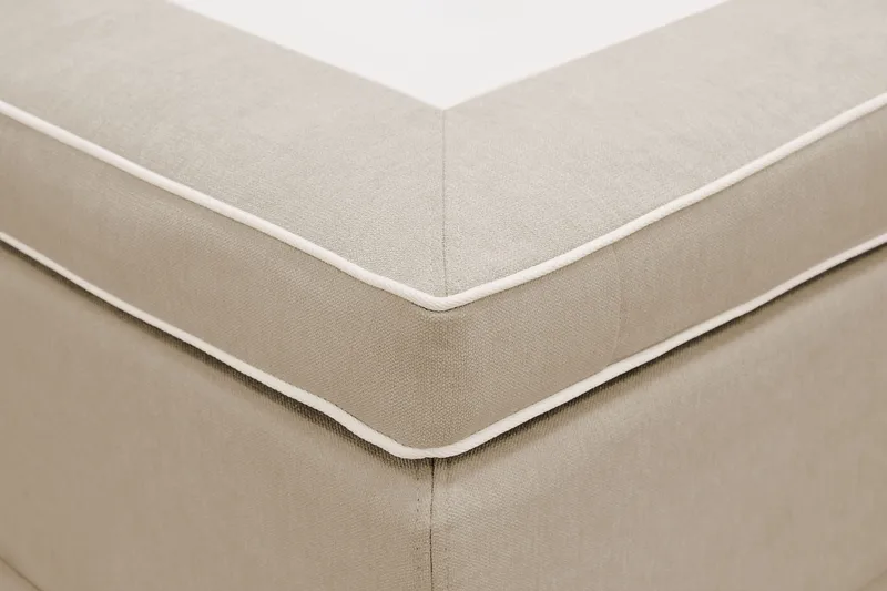 Hilton Lyx Komplett Sängpaket 160x200 cm Kontinentalsäng med knappad sänggavel - Beige - Products - Möbler - Säng - Kontinentalsäng