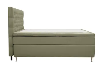 Hilton Lyx Komplett Sängpaket 160x200 cm Kontinentalsäng med knappad sänggavel i sammet - Olivgrön / Sammet - Products - Möbler - Säng - Kontinentalsäng