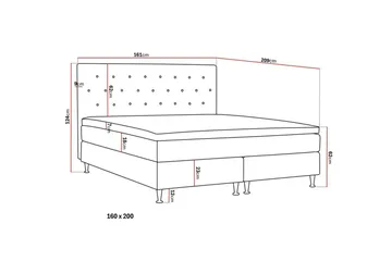 Hilton Plus Komplett Sängpaket 160x200 cm - Antracit - Products - Möbler - Säng - Komplett sängpaket
