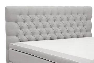 HVILA Lyx Komplett Sängpaket 160x200 cm Kontinentalsäng med knappad sänggavel - Grå - Products - Möbler - Säng - Kontinentalsäng