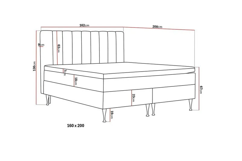 HVILA Plus Komplett Sängpaket 160x200 cm - Ljusbeige - Products - Möbler - Säng - Kontinentalsäng