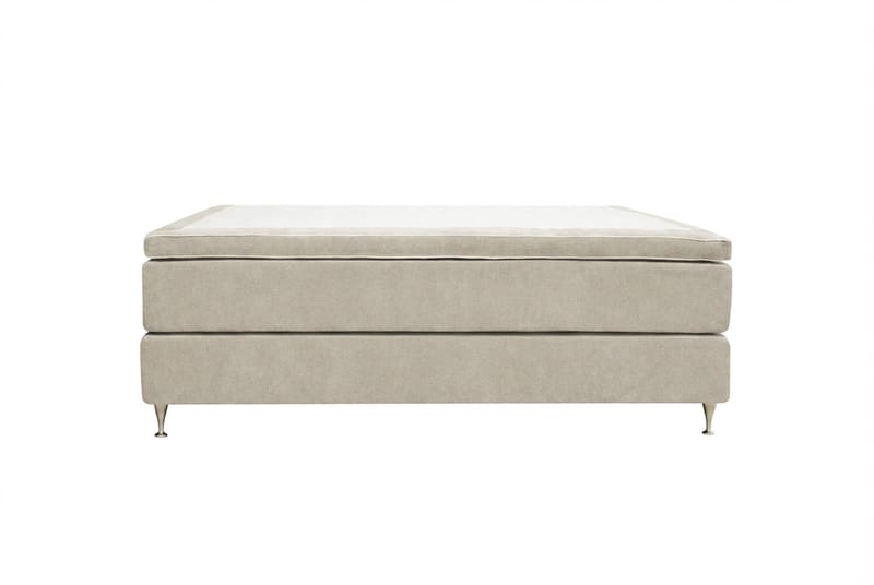 HVILA Premium Kontinentalsäng 160x200 cm, Beige Tyg