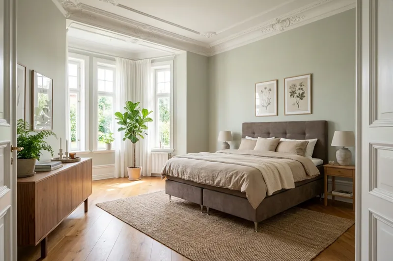 HVILA Premium Kontinentalsäng 180x200 cm - Brun Tyg - Products - Möbler - Säng - Kontinentalsäng
