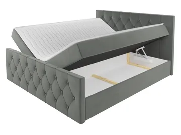 Jitendra Sängpaket Kontinentalsäng 140x200 cm med Förvaring - Grå - Products - Möbler - Säng - Komplett sängpaket