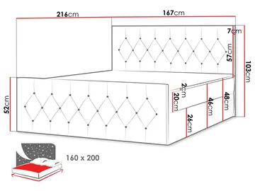 Jitendra Sängpaket Kontinentalsäng 160x200 cm med Förvaring - Gul - Products - Möbler - Säng - Komplett sängpaket