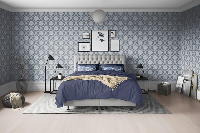 Joluma Kontinentalsäng Fast 105x200 cm - (+Fler val) 105x200 cm Ljusgrå - Products - Möbler - Säng - Kontinentalsäng