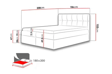 Kramvik Kontinentalsäng 180x200 - Grön - Products - Möbler - Säng - Säng med förvaring