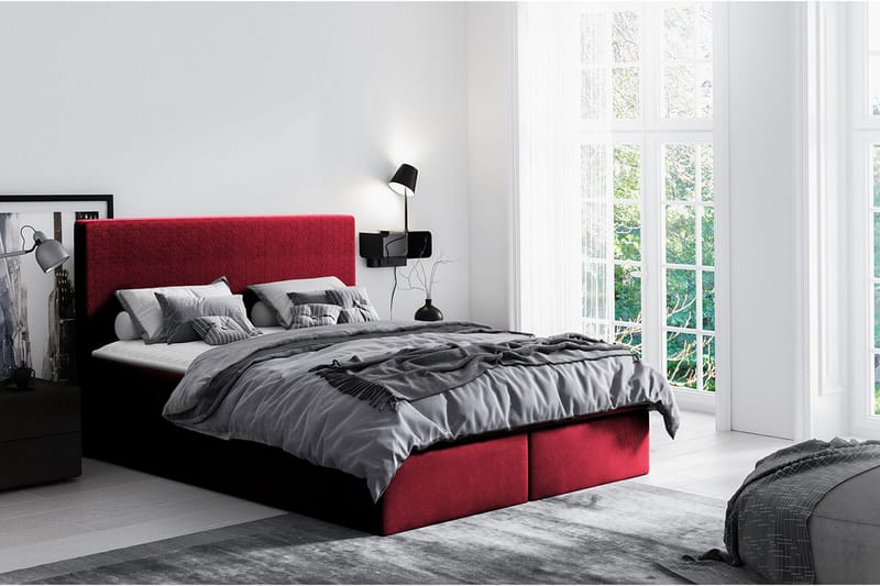 Laargard / Cosmo Sängpaket Kontinentalsäng 140x200 cm - Röd - Products - Möbler - Säng - Komplett sängpaket