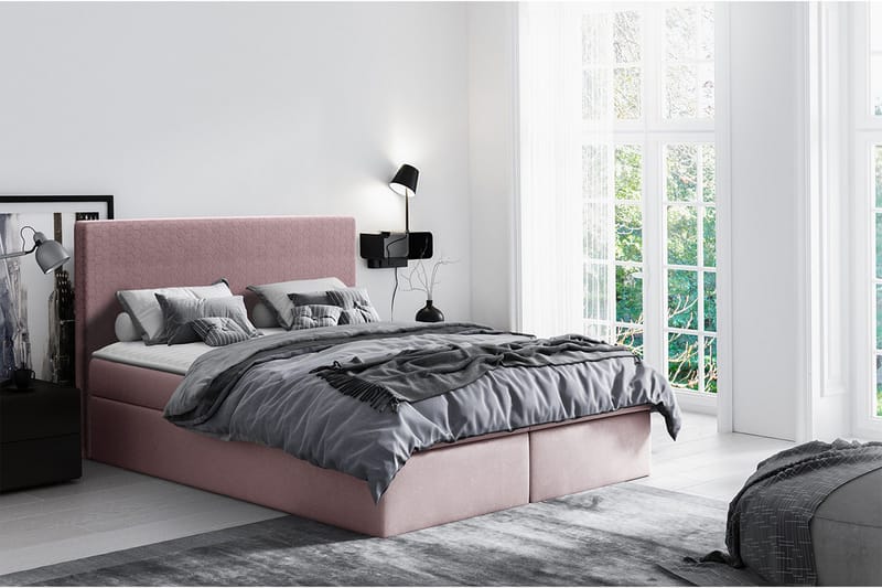 Laargard Kontinentalsäng medFörvaring 140x200 - Rosa - Products - Möbler - Säng - Säng med förvaring