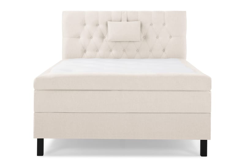 Lucky Komplett Sängpaket 120x200 Memory Diamant Sänggavel, Nackkudde Liten Beige