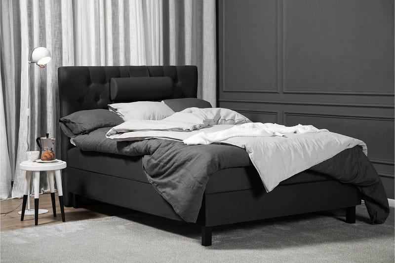 Lucky Komplett Sängpaket 120x200 Skum Diamant - Nackkudde Liten Svart/Grå - Products - Möbler - Säng - Enkelsäng