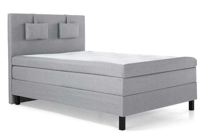 Lucky Komplett Sängpaket 140x200 Latex Slät Sänggavel - Nackkudde Liten Mellangrå - Products - Möbler - Säng - Kontinentalsäng