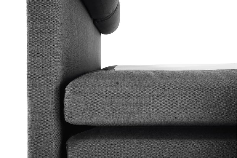 Lucky Komplett Sängpaket 140x200 Polyeter Slät - Nackkudde Stor Svart/Grå - Products - Möbler - Säng - Kontinentalsäng
