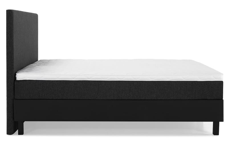 Lucky Komplett Sängpaket 160x200 Skum Slät - Svart/Grå/PU - Products - Möbler - Säng - Kontinentalsäng