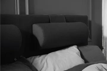 Lucky Komplett Sängpaket 180x200 Latex Slät Sänggavel - Nackkudde Stor Svart/Grå - Products - Möbler - Säng - Kontinentalsäng