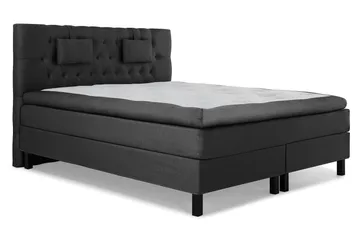 Lucky Komplett Sängpaket 180x200 Memory Diamant Sänggavel - Nackkudde Liten Svart/Grå - Products - Möbler - Säng - Kontinentalsäng