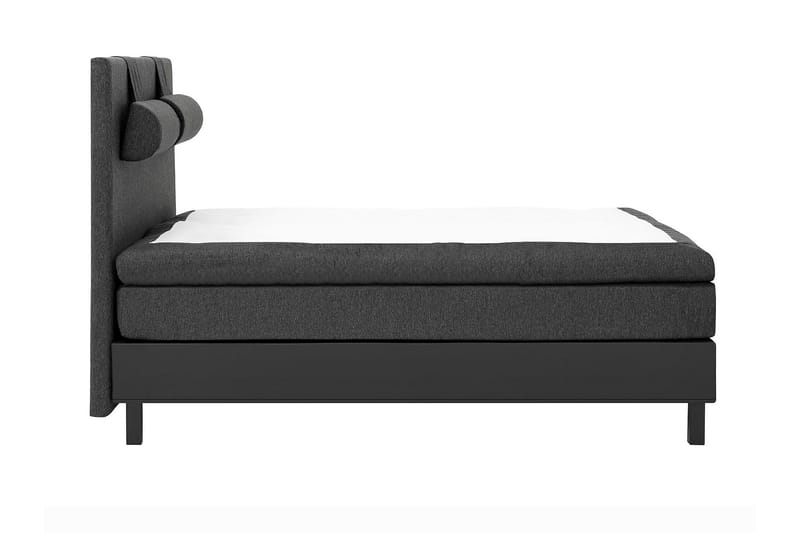 Lucky Komplett Sängpaket 180x200 Memory Slät - Nackkudde Stor Svart/Grå/PU - Products - Möbler - Säng - Kontinentalsäng