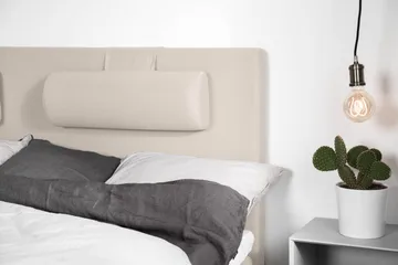 Lucky Komplett Sängpaket 180x200 Memory Slät Sänggavel - Nackkudde Stor Beige - Products - Möbler - Säng - Kontinentalsäng