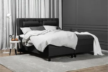 Lucky Komplett Sängpaket 180x200 Skum Diamant - Nackkudde Liten Svart/Grå - Products - Möbler - Säng - Kontinentalsäng