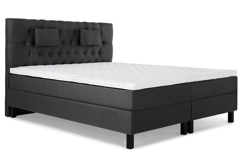 Lucky Komplett Sängpaket 180x200 Skum Diamant - Nackkudde Liten Svart/Grå - Products - Möbler - Säng - Kontinentalsäng