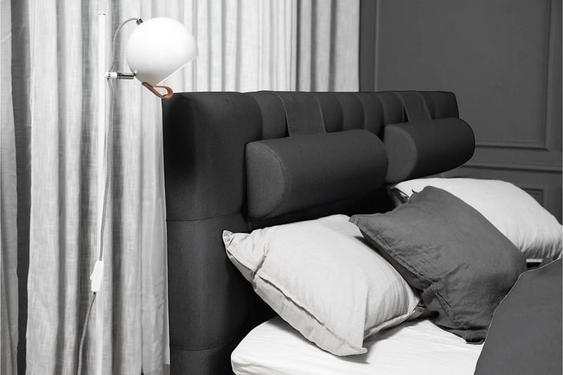 Lucky Komplett Sängpaket 180x200 Skum Diamant - Nackkudde Liten Svart/Grå - Products - Möbler - Säng - Kontinentalsäng