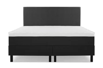 Lucky Slät Sänggavel 180 cm - Svart/Grå