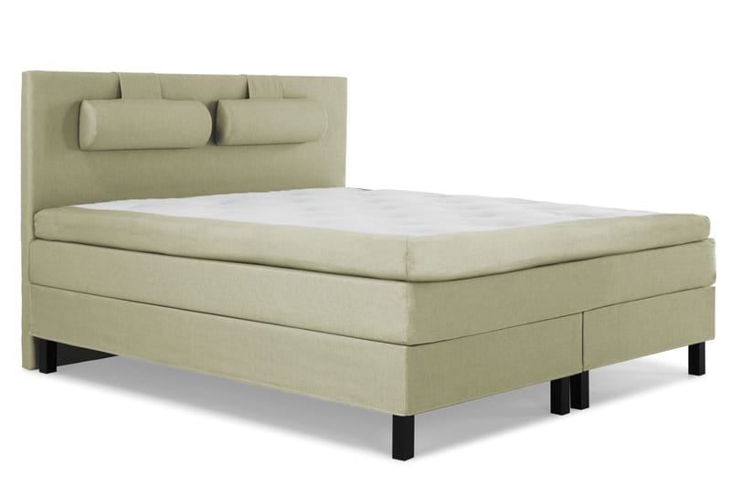 Lucky Komplett Sängpaket 180x200 Polyeter Slät Sänggavel - Nackkudde Stor Grön - Products - Möbler - Säng - Kontinentalsäng