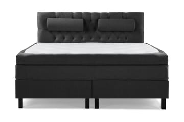 Lucky Komplett Sängpaket 180x200 Polyeter Diamant, Nackkudde Stor Svart/Grå