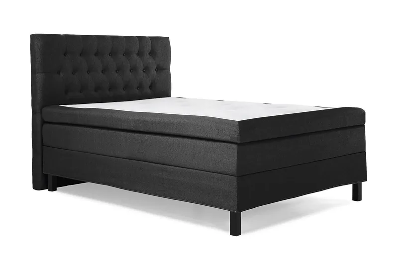Lucky Kontinentalsäng 140x200Polyeter - Svart/Grå - Products - Möbler - Säng - Kontinentalsäng