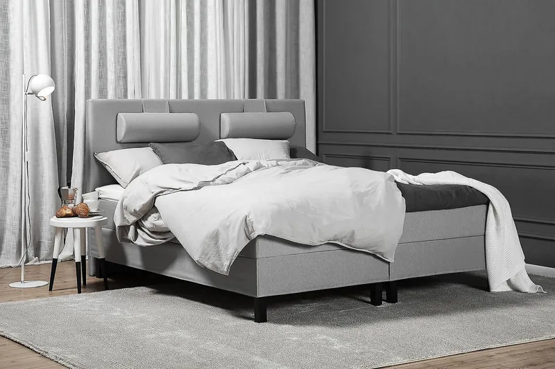 Lucky Kontinentalsäng 180x200Skum - Mellangrå - Products - Möbler - Säng - Kontinentalsäng