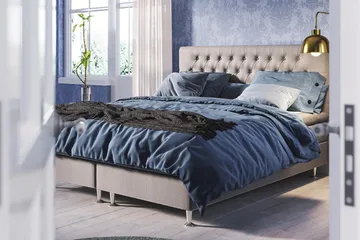 Meja Kontinentalsäng 120x200 - Ljusgrå - Products - Möbler - Säng - Enkelsäng