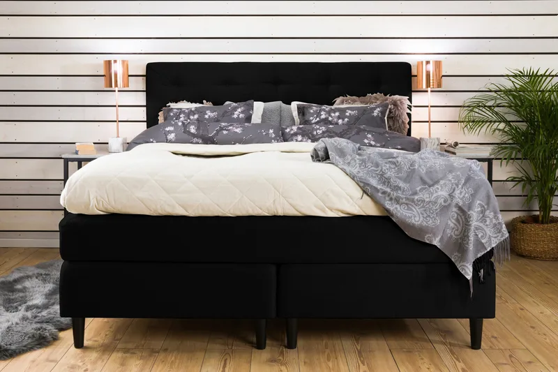 Nice Deluxe Kontinentalsäng 160x200 - Svart - Products - Möbler - Säng - Kontinentalsäng