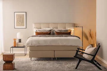 Oslo Lyx Kontinentalsäng 160x200 cm - Beige - Products - Möbler - Säng - Kontinentalsäng