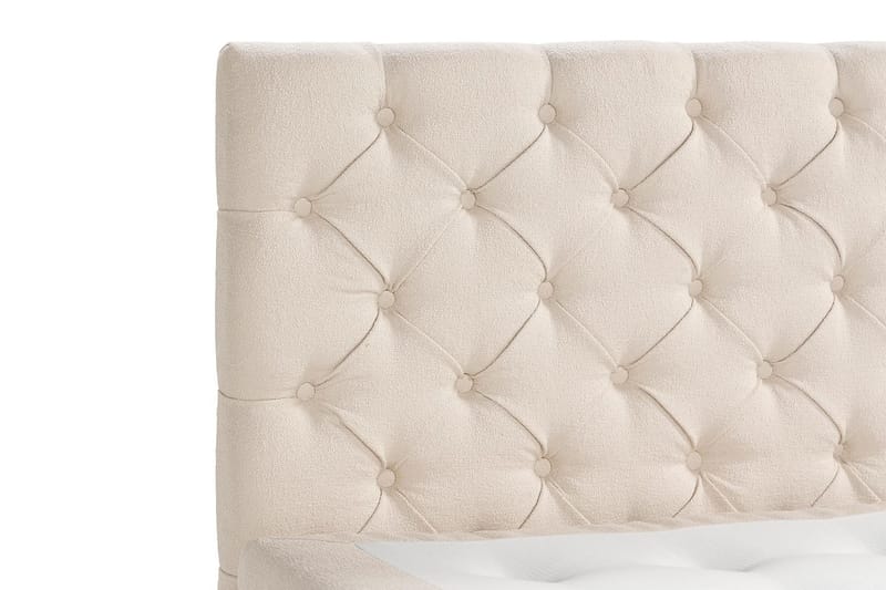 Oslo Lyx Sängpaket Boucle 140x200 Djuphäftad gavel - Ljusbeige - Products - Möbler - Säng - Kontinentalsäng