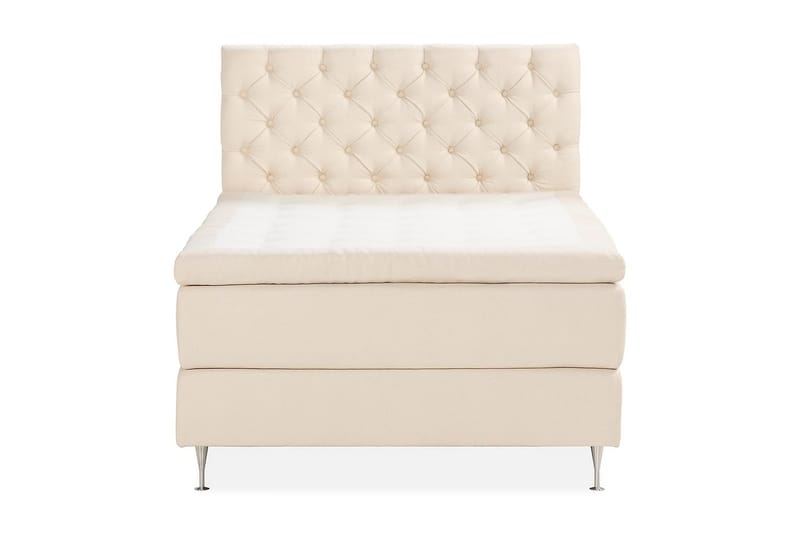 Oslo Lyx Sängpaket Boucle 140x200 Djuphäftad gavel, Ljusbeige